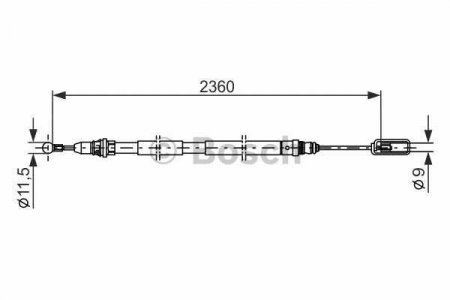 Lanko run brzdy Bosch 714, prav pro Citron C8 (1987477714, 4745T8, 4745T7, 1487275080)