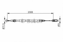 Lanko run brzdy Bosch, prav pro Citroen C8 (1987477953, 1400310180, 4745Y6, 4745Y7)
