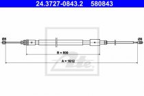 Lanko run brzdy ATE pro Citroen C2 (24372708432, 580843, 474615)