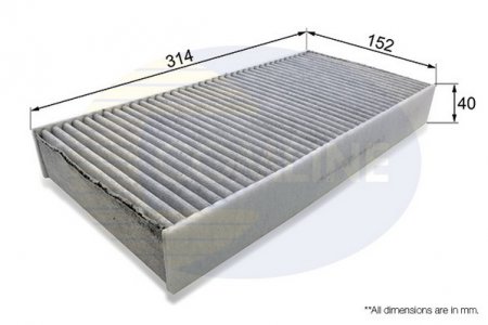 Kabinov filtr Comline pro Citroen C5 a C6 , s aktivnm uhlm (6447TC, 647943, 6447RG)