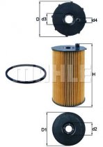 Olejov filtr Mahle OX205/2D pro motor Citroen 2.7 HDi v C5 a C6 (1109X8, 1109AW)