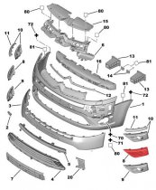 Spodn krytka pednho nraznku, sada P+L pro Citroen C4 Grand Picasso (7414SA, 0973593Q, mlhovek)