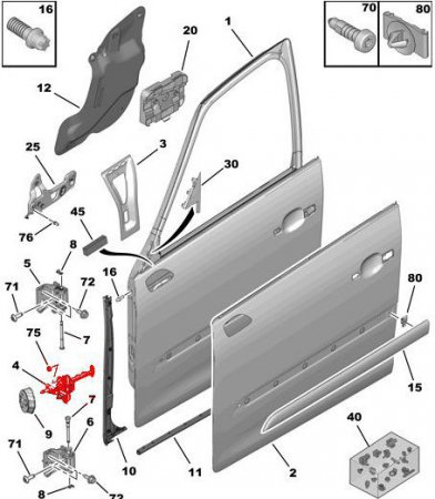 Omezova oteven pednch dve, originl pro Citroen C4 Picasso a C4 Grand Picasso (9181K3)