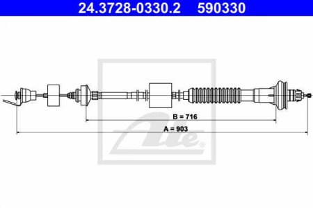 Spojkov lanko ATE pro Citroen Xsara Piccaso (2150AS, 2150AT, 2150Z5)