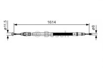 Lanko parkovaci brzdy Bosch P/L pro Citroen Jumpy 2007-  (1987482007, 9809533480)