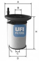 Palivový filtr UFI pro Citroën Jumper 2,0 BlueHdi (2605300, 1614111980, SK)