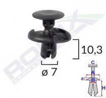 Pchytka plast podvozku a podbh 10ks pro Citroen C1, C4-Aircross a C-Crosser (6822N2, 7401HT)